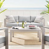 Shore Sunbrella® Fabric Outdoor Patio Aluminum 4 Piece Set