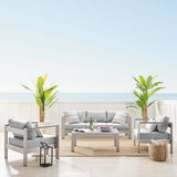 Shore Sunbrella® Fabric Outdoor Patio Aluminum 4 Piece Set