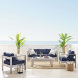 Shore Sunbrella® Fabric Outdoor Patio Aluminum 4 Piece Set