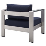 Shore Sunbrella® Fabric Outdoor Patio Aluminum 7 Piece Set