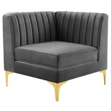 Triumph Channel Tufted Performance Velvet Loveseat