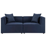 Saybrook Outdoor Patio Upholstered 2-Piece Sectional Sofa Loveseat
