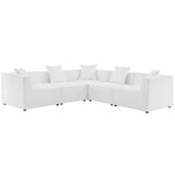 Saybrook Outdoor Patio Upholstered 5-Piece Sectional Sofa