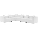 Saybrook Outdoor Patio Upholstered 6-Piece Sectional Sofa