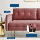 Cameron Tufted Performance Velvet Sofa