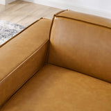 Restore Left-Arm Vegan Leather Sectional Sofa Chair