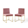 Carriage Performance Velvet Dining Chair Set of 2