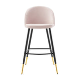Cordial Performance Velvet Bar Stools - Set of 2