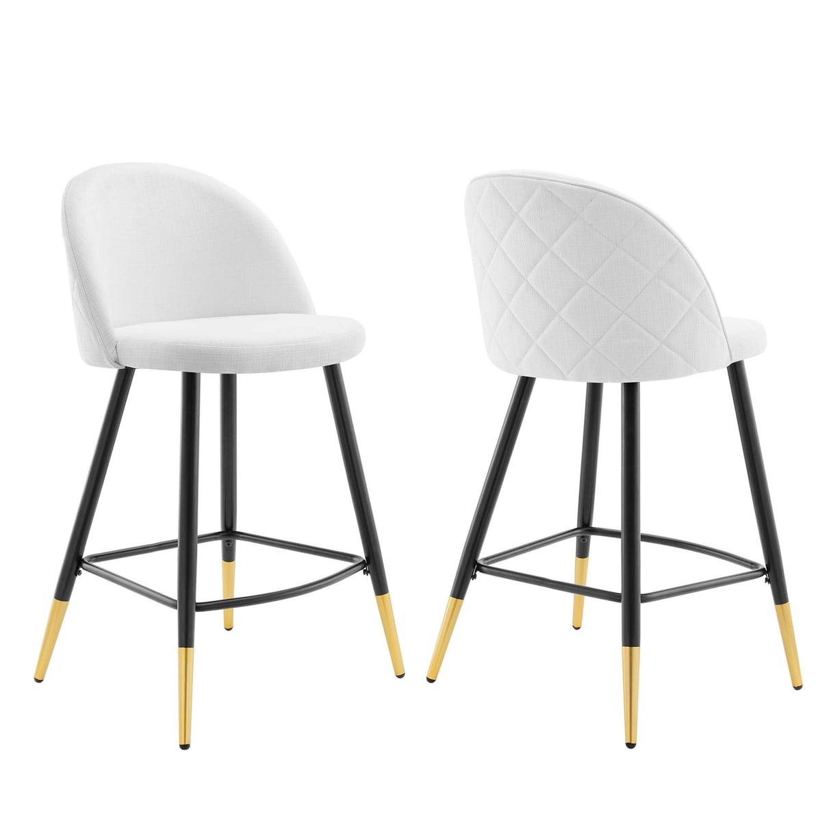 Cordial Fabric Counter Stools - Set of 2