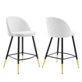 Cordial Fabric Counter Stools - Set of 2