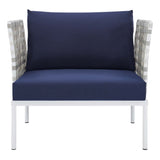 Harmony Sunbrella® Basket Weave Outdoor Patio Aluminum Armchair