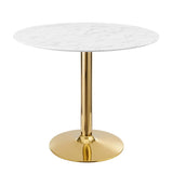Verne 35" Artificial Marble Dining Table