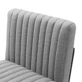 Indulge Channel Tufted Fabric Counter Stool