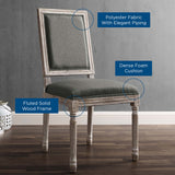 Court French Vintage Upholstered Fabric Dining Side Chair
