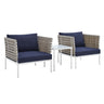 Harmony 3-Piece Sunbrella® Basket Weave Outdoor Patio Aluminum – view 12