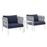 Harmony 3-Piece Sunbrella® Outdoor Patio Aluminum Seating Set – view 12