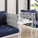 Harmony 3-Piece  Sunbrella® Outdoor Patio Aluminum Seating Set