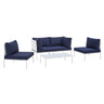 Harmony 4-Piece Sunbrella® Outdoor Patio Aluminum Seating Set – view 15