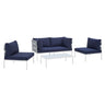 Harmony 4-Piece Sunbrella® Outdoor Patio Aluminum Seating Set – view 15