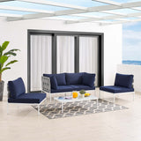 Harmony 4-Piece  Sunbrella® Outdoor Patio Aluminum Seating Set
