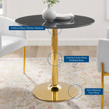 Verne 35" Artificial Marble Dining Table
