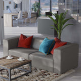 Mingle Vegan Leather 2-Piece Sectional Sofa Loveseat