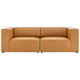 Mingle Vegan Leather 2-Piece Sectional Sofa Loveseat