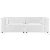 Mingle Vegan Leather 2-Piece Sectional Sofa Loveseat