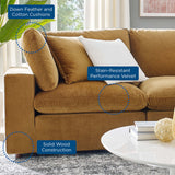 Commix Down Filled Overstuffed Performance Velvet Loveseat