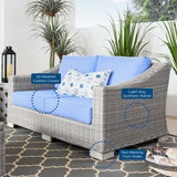 Conway Outdoor Patio Wicker Rattan Loveseat