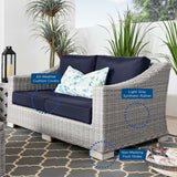 Conway Outdoor Patio Wicker Rattan Loveseat