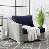 Conway Outdoor Patio Wicker Rattan Left-Arm Chair