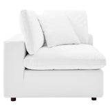 Commix Down Filled Overstuffed Vegan Leather 5-Piece Sectional Sofa