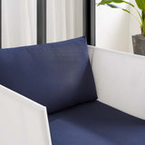 Harmony Sunbrella Outdoor Patio Aluminum Armchair (Modern Minimalist & Weather-Resistant Seating)