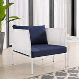 Harmony Sunbrella Outdoor Patio Aluminum Armchair (Modern Minimalist & Weather-Resistant Seating)