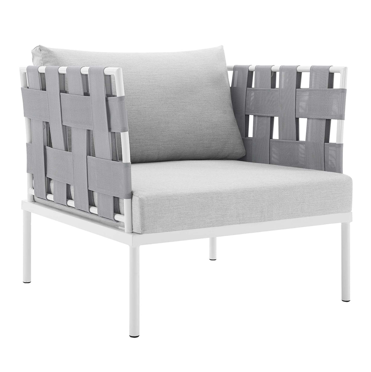 Harmony Sunbrella® Outdoor Patio Aluminum Armchair (Contemporary Modern & All-Weather Durable)