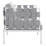 Harmony Sunbrella® Outdoor Patio Aluminum Armchair (Contemporary Modern & All-Weather Durable)
