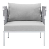 Harmony Sunbrella® Outdoor Patio Aluminum Armchair (Contemporary Modern & All-Weather Durable)