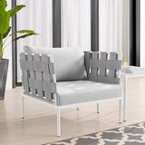 Harmony Sunbrella® Outdoor Patio Aluminum Armchair (Contemporary Modern & All-Weather Durable)