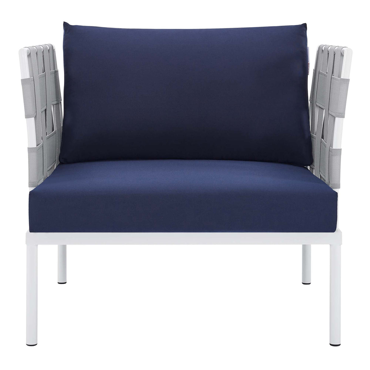 Harmony Sunbrella® Outdoor Patio Aluminum Armchair (Contemporary Modern & All-Weather Durable)