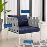 Harmony Sunbrella® Outdoor Patio Aluminum Armchair (Contemporary Modern & All-Weather Durable)