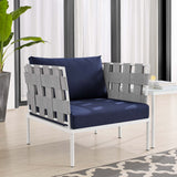 Harmony Sunbrella® Outdoor Patio Aluminum Armchair (Contemporary Modern & All-Weather Durable)
