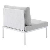 Harmony Sunbrella Outdoor Patio Aluminum Armless Chair (Contemporary Modern & Weather-Resistant)