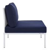 Harmony Sunbrella Outdoor Patio Aluminum Armless Chair (Contemporary Modern & Weather-Resistant)