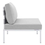 Harmony Sunbrella® Outdoor Patio Aluminum Armless Chair (Modern Minimalist & Weather-Resistant)