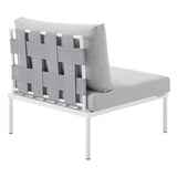 Harmony Sunbrella® Outdoor Patio Aluminum Armless Chair (Modern Minimalist & Weather-Resistant)
