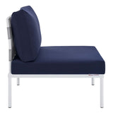 Harmony Sunbrella® Outdoor Patio Aluminum Armless Chair (Modern Minimalist & Weather-Resistant)