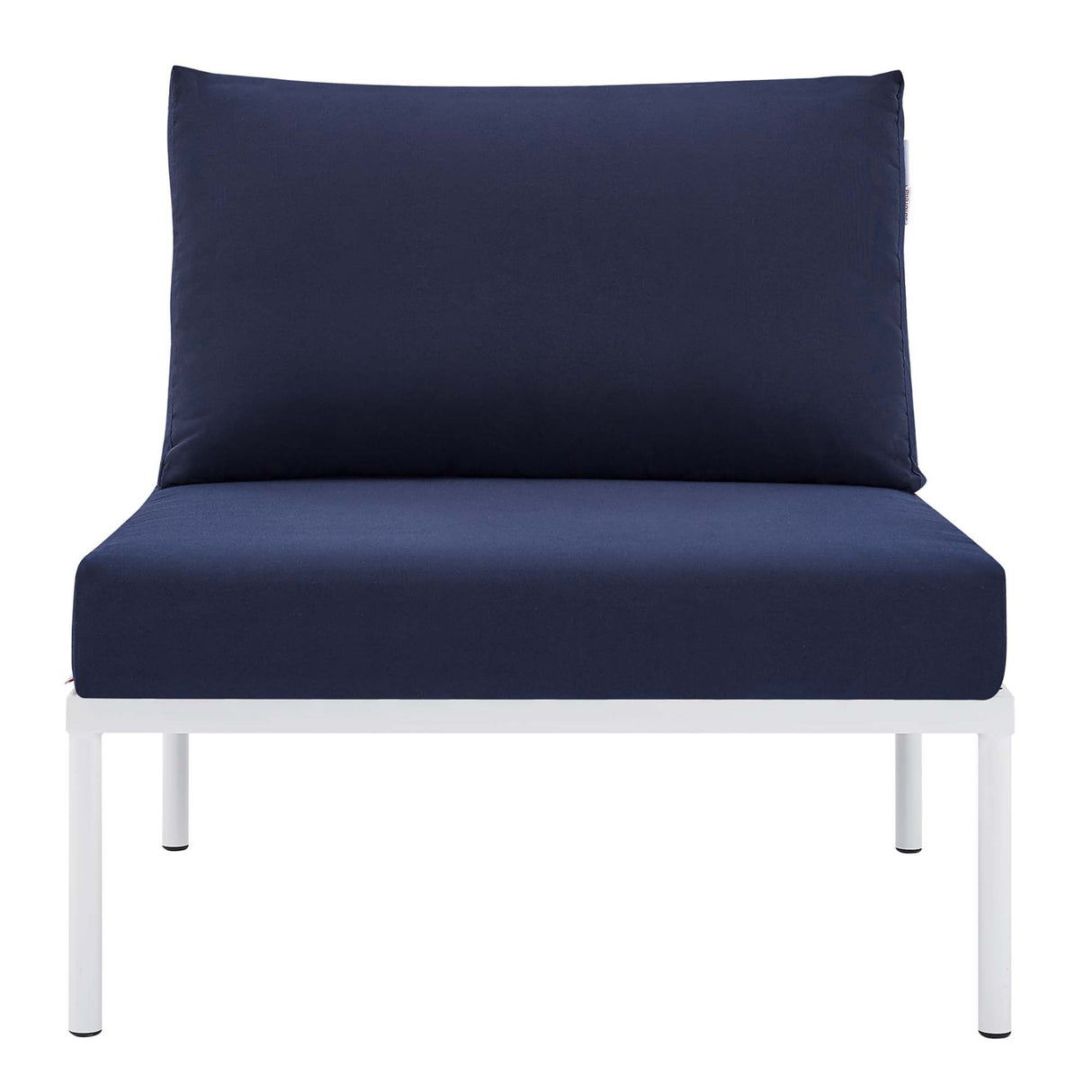 Harmony Sunbrella® Outdoor Patio Aluminum Armless Chair (Modern Minimalist & Weather-Resistant)