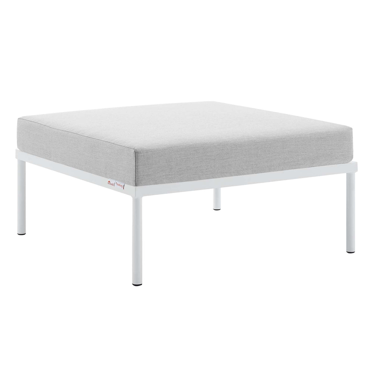Harmony Sunbrella Outdoor Patio Aluminum Ottoman - Modern Minimalist & Weather-Resistant