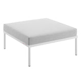 Harmony Sunbrella Outdoor Patio Aluminum Ottoman - Modern Minimalist & Weather-Resistant